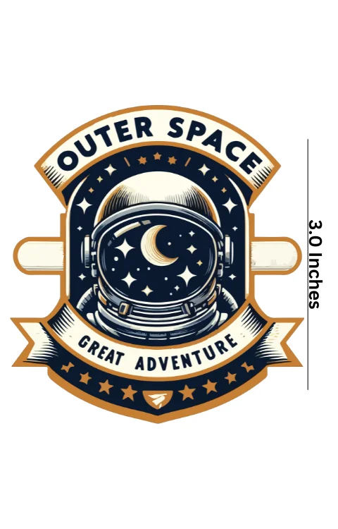 Outer Space Great Adventure Universal Sticker | Made In Premium Gloss Vinyl With FPF(Fade Protection Film), Water Proof, Precut Sticker, Pack Of 1